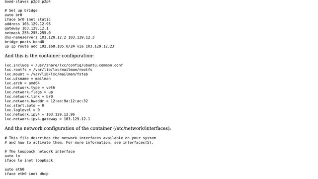 Public static IP address for LXC container смотреть онлайн