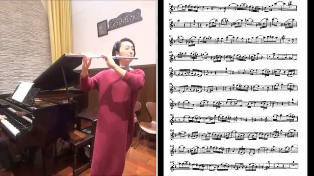 【enjoy FLUTE-KARAOKE! with score】C.P.E.Bach Trio dmoll 1mov. (only Violin part) смотреть онлайн