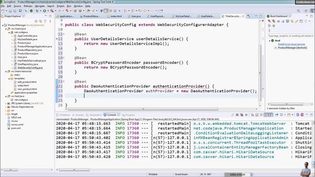 Spring Boot Security Authentication with Hibernate JPA and MySQL смотреть онлайн