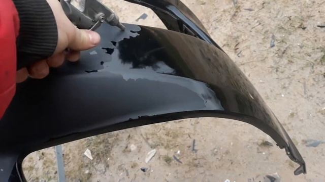 Лучший способ снять старое ЛКП с бампера!!!!! смотреть онлайн