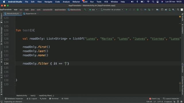 Listas en Kotlin смотреть онлайн