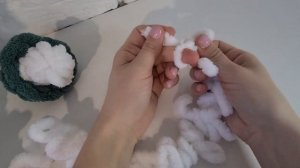 Мастер класс повязка жаба из Alize Puffy, более подробный МК