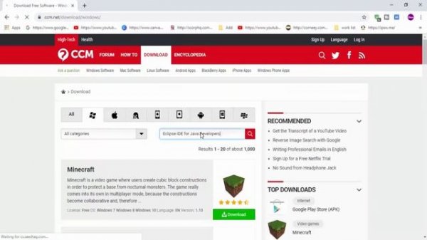 Eclipse IDE for Java Developers For Windows 7 | Windows 10