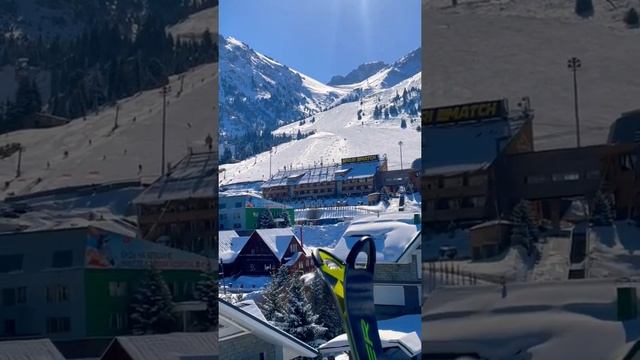Ski resort Shymbulak. Канатная дорога Медео - Шымбулак. Март 2022. Наши горы. Казахстан. Алматы смотреть онлайн