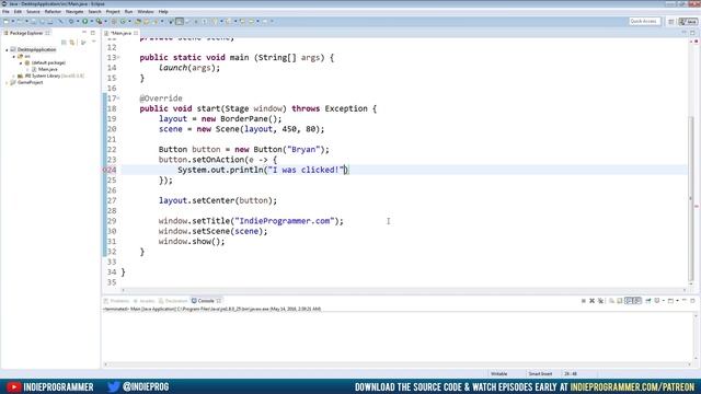 Make a Program - Java FX Tutorial: Button Actions смотреть онлайн