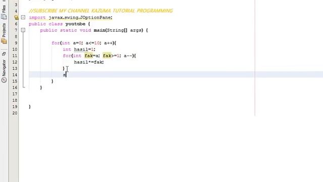 TRIK SOAL JAVA 10-MENAMPILKAN HASIL FAKTORIAL DARI BANYAK ANGKA MENGGUNAKAN PERULANGAN смотреть онлайн