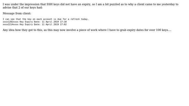 SSH Key Apparently Expired: смотреть онлайн