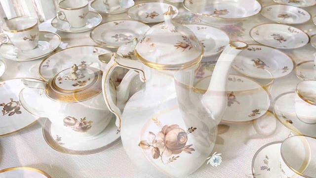 ROYAL COPENHAGEN BROWN ROSE tea and coffee service sets, one of most expensive China淘宝捡漏 смотреть онлайн