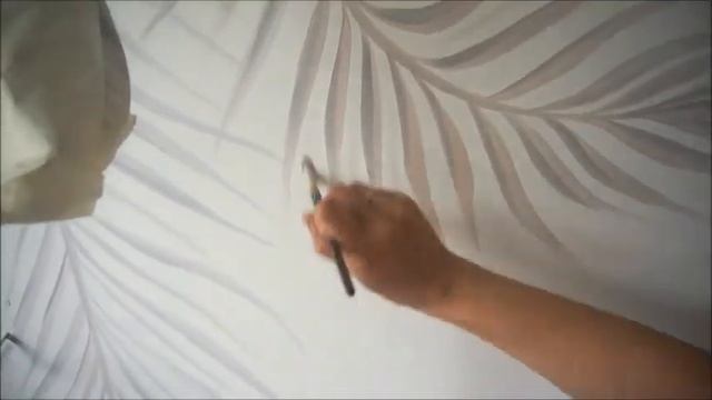 ???роспись стен акрилом? •ПАЛЬМОВЫЕ ЛИСТЬЯ•? смотреть онлайн