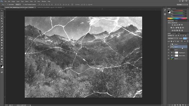 Photoshop CS6 Old Cracked Photo Effect смотреть онлайн