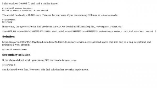 systemctl access denied when root (3 Solutions!!)