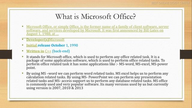 Learn / What is MS Office? full Explanation | Introduction to Microsoft Office ll MS OFFICE смотреть онлайн