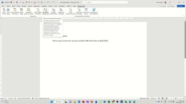 How to mail merge with attachments using Microsoft Word смотреть онлайн