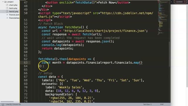 Fetch and Display Advanced JSON Data in Chart JS смотреть онлайн