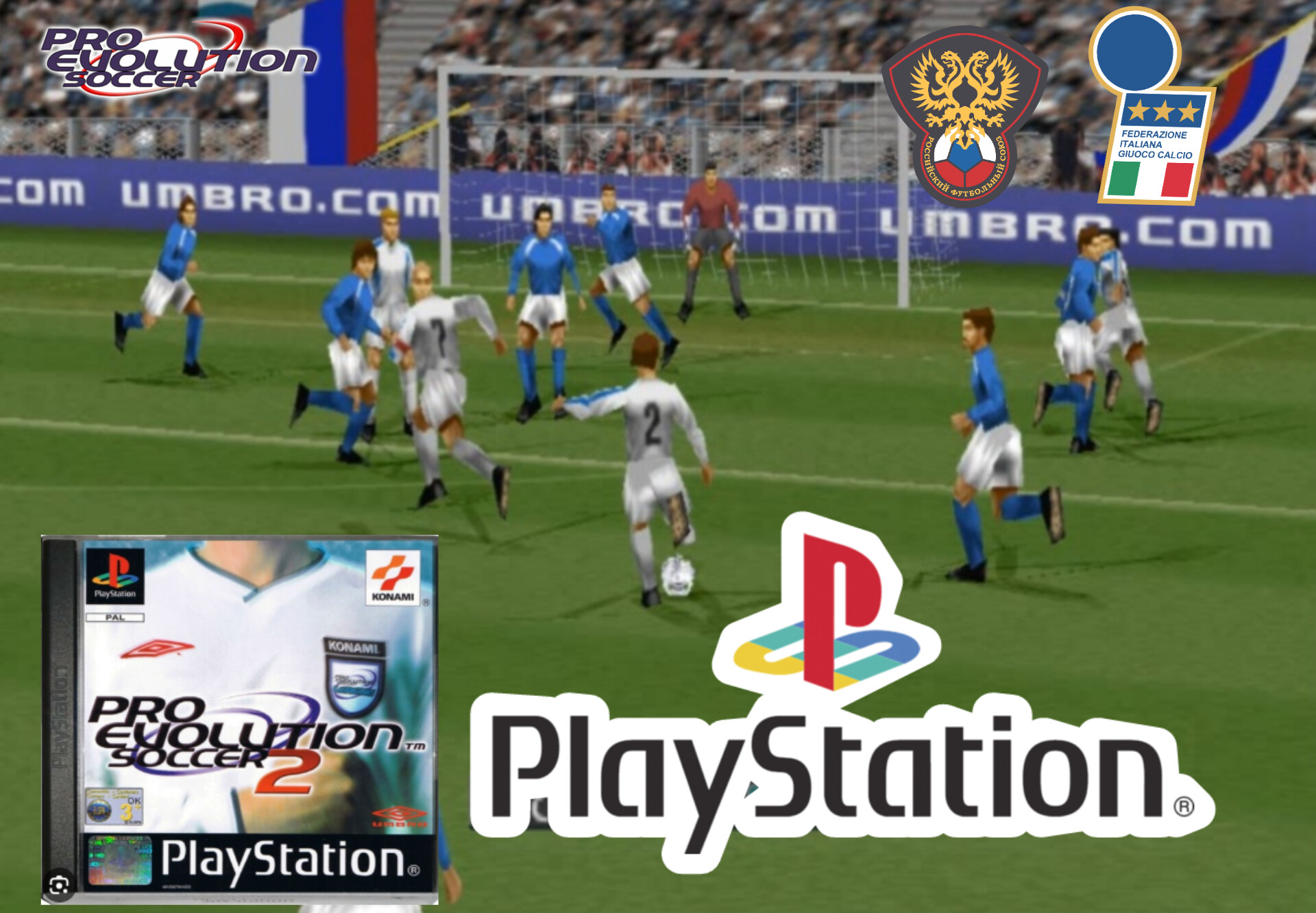 PRO EVOLUTION SOCCER 2 | PLAYSTATION 2 | РОССИЯ - ИТАЛИЯ смотреть онлайн