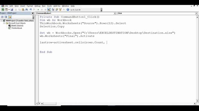 VBA Macro to Copy Data to Another Workbook смотреть онлайн