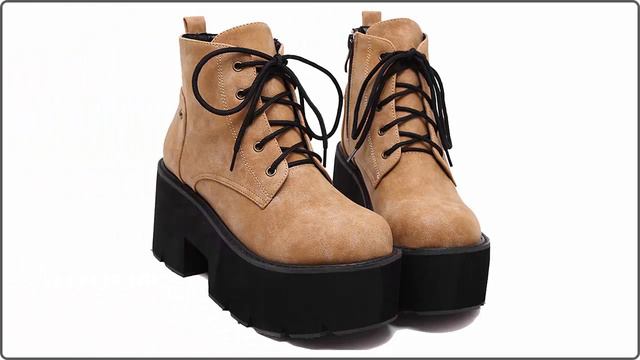 ПЕРСИКОВЫЕ СТИЛЬНЫЕ БОТИНКИ В СТИЛЕ PUNK BOOTS НА МОЛНИИ И ШНУРКАХ смотреть онлайн
