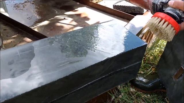 Брашировка гранита алмазными щетками смотреть онлайн