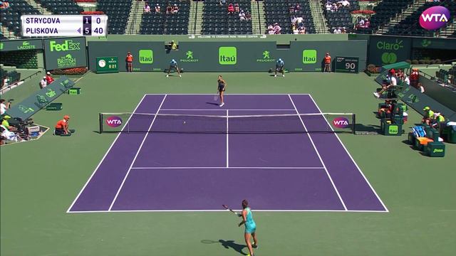 2017 Miami Open Round of 16 | Karolina Pliskova vs Barbora Strycova | WTA Highlights смотреть онлайн