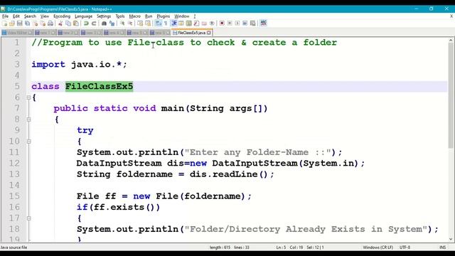 168. File-class to Check & Create a Folder || Input-Streams & Output-Streams in Java || IO-Streams смотреть онлайн