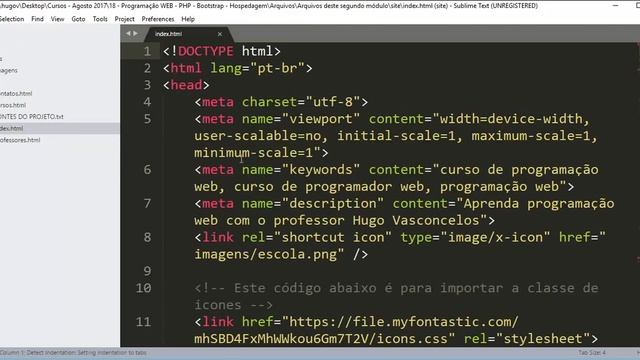 Programação WEB - Aula 02 - Baixando o Bootstrap смотреть онлайн