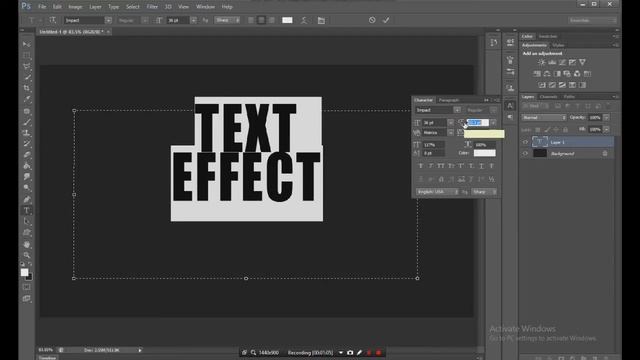 TEXT effect Inner shadow Photoshop new смотреть онлайн