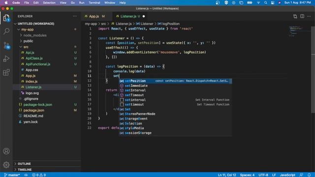 React Hooks Tutorial - 7 - useEffect with cleanup смотреть онлайн