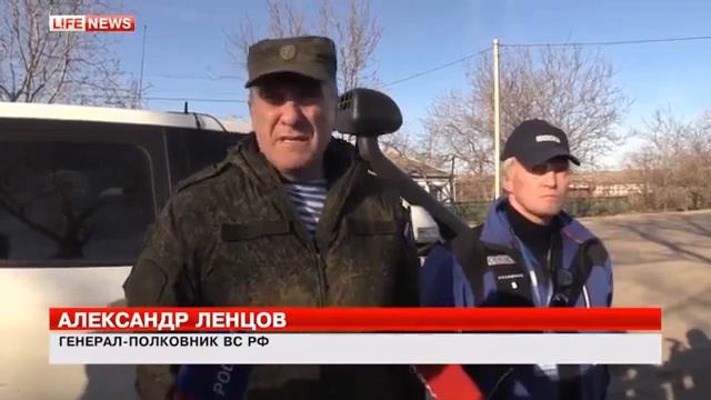 Генерал российской армии Ленцов в Широкино (26.03.2015) смотреть онлайн