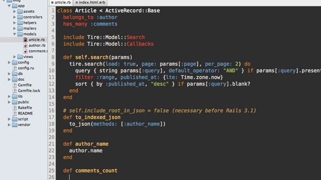 Ruby on Rails - Railscasts PRO #307 ElasticSearch Part 2 (pro) смотреть онлайн
