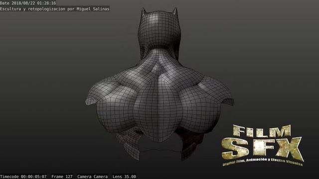 Batman escultura realizada en Blender 2.79b смотреть онлайн