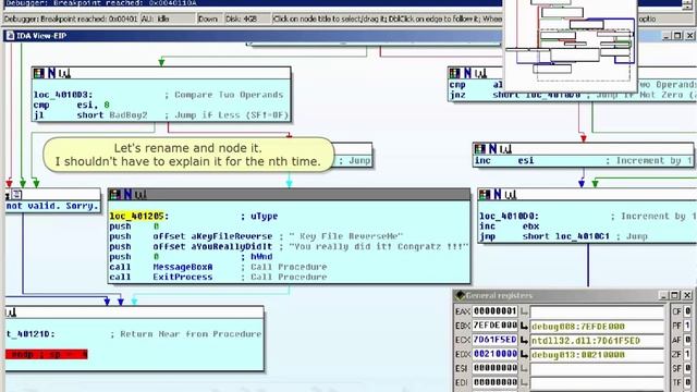 Part 1 Visual Debugging with IDA смотреть онлайн