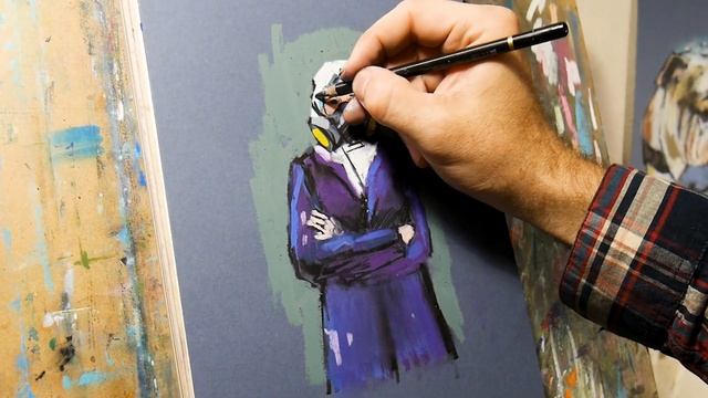 Рисуй как Мане. Как рисовать масляной пастелью. смотреть онлайн