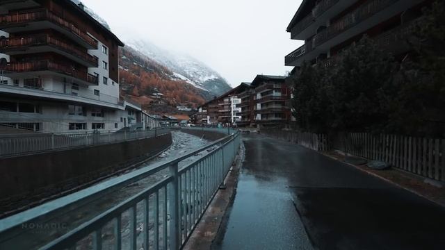 Walking In The Rain, Zermatt Switzerland And Mattervispa, Rain And City Sounds 2023