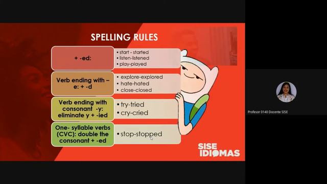 Regular verbs Spelling rules смотреть онлайн