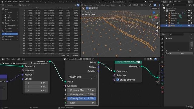 32 - Distribute Points on Faces Node смотреть онлайн