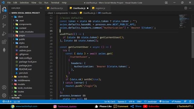 Axios Default Configuration for Base URL and JSON Web Token смотреть онлайн