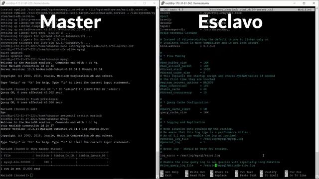 Replicación de base de datos en MariaDB en ubuntu en AWS смотреть онлайн