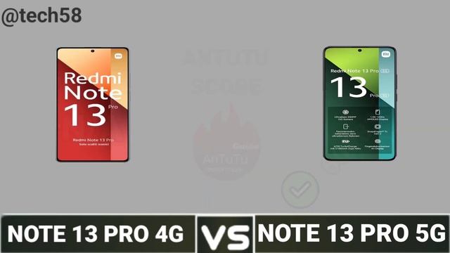 REDMI NOTE 13 PRO 4G VS REDMI NOTE 13 PRO 5G#tech58. смотреть онлайн