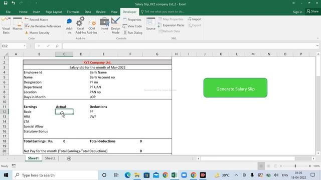 How to create salary slip in Excel VBA | Generate automatic salary slip within a second in excel VB смотреть онлайн