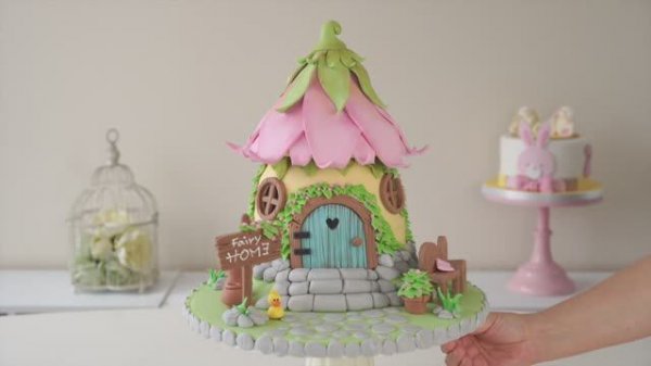 (44) Cute Fairy House Cake _ Creative Cake Decorating Ideas for Kids _ 요정의 집 케이크 하우스케이크