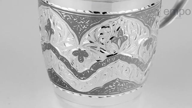 Кружка из серебра 875 пробы Кубачи на 200мл БС0023 смотреть онлайн