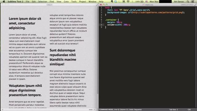 CSS3 23 Многоколоночный текст смотреть онлайн