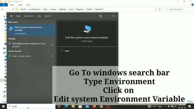 How to Set Environment Variable for Python in Windows 10 #Python for Beginners смотреть онлайн