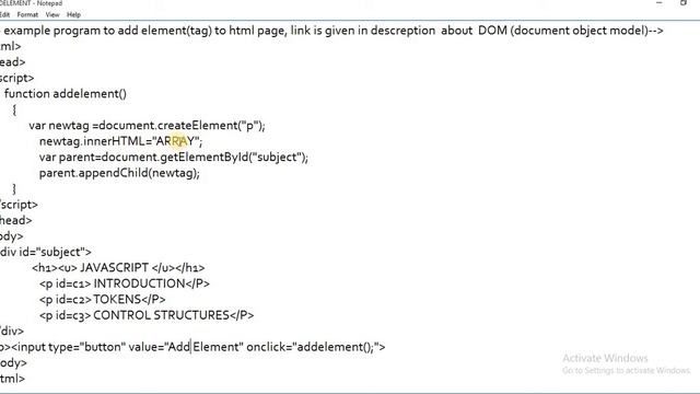 JAVASCRIPT PROGRAM TO APPEND CHILD ELEMENT/TAG смотреть онлайн