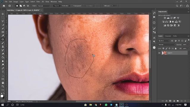 Skin Retouching | Clone Stamp tool / Patch tool |Photoshop CC смотреть онлайн