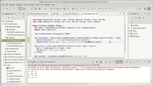 Spark SQL: Typed Datasets Part 5 (using Scala) смотреть онлайн
