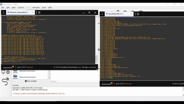 Tahap awal install network automation import container docker & test basic lab netmiko ssh GNS3 смотреть онлайн