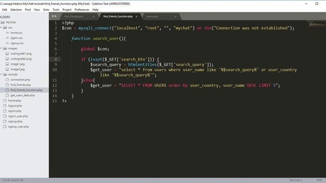 Php Chat Application Tutorial 08 - Php Find Friends Complete - Php Projects смотреть онлайн