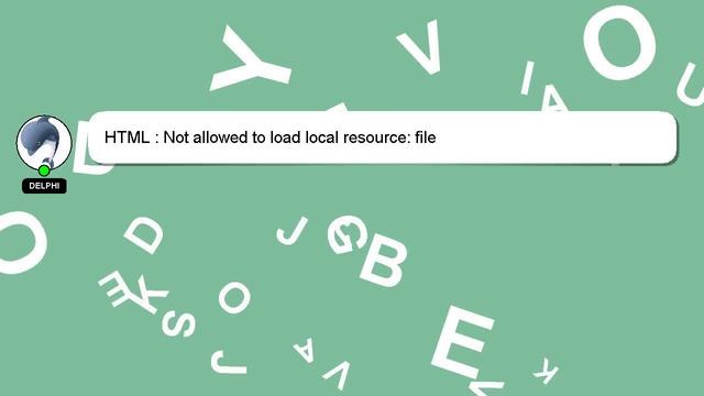 HTML : Not allowed to load local resource: file смотреть онлайн