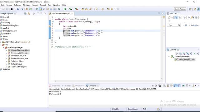 Control Statements in Java part 1 | If- else in java смотреть онлайн
